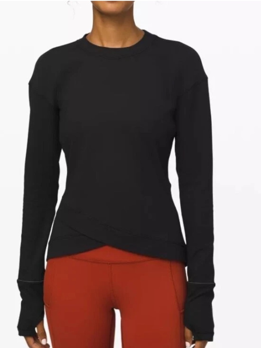 LULULEMON Close to Crossing Rulu Black Running Long-Sleeve Sweatshirt